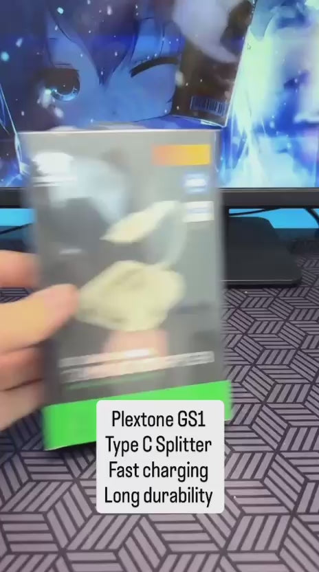 Plextone GS1 Type-C 2-in-1 Gaming Adapter – Audio + Charging